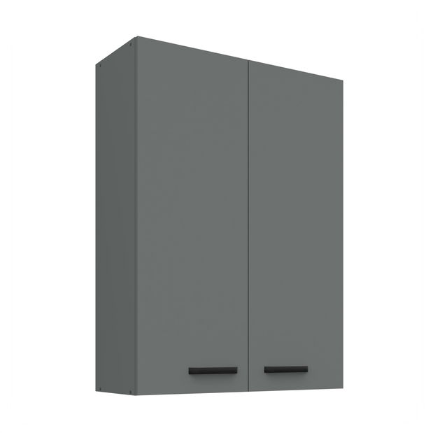 Dulap superior de bucătărie Nesia 80 G-108 2F (Cadru: antracit + front: antracit)