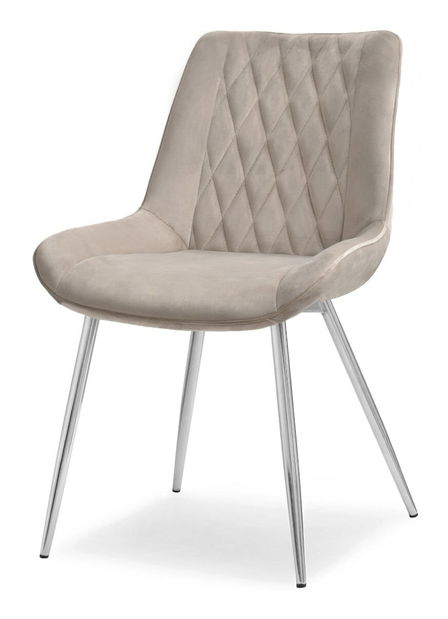 Stolička Aron (béžová + chrómová)