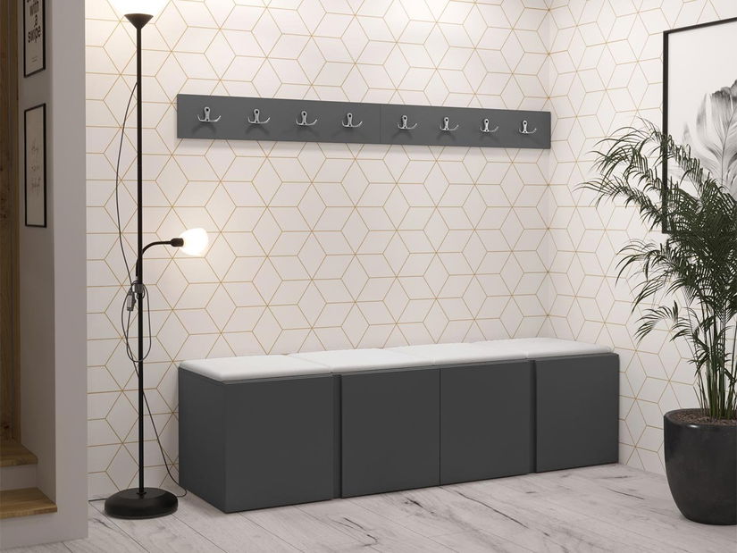 Hol Timothy VII (grafit) (piele ecologică Soft 017 (Alb))