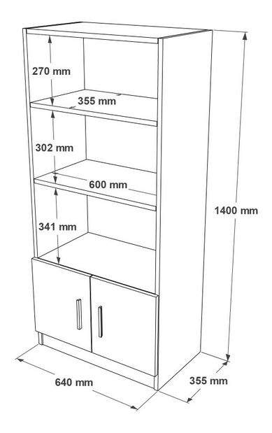 Regál Vincent 4 (fehér)
