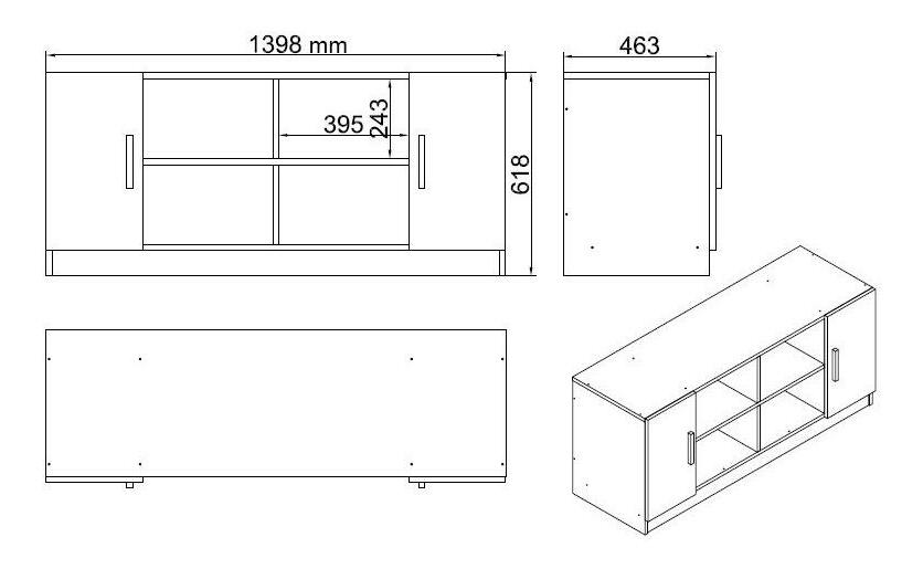 Uredski set Vincent 13 (hrast + crna)