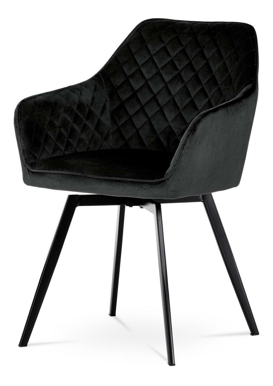 Jedálenská stolička Danarra-425-BK4 (čierna)