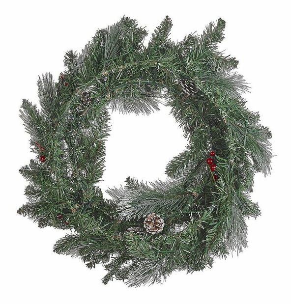 Veniec na dvere ø 40 cm Wipton (zelená) (s osvetlením)