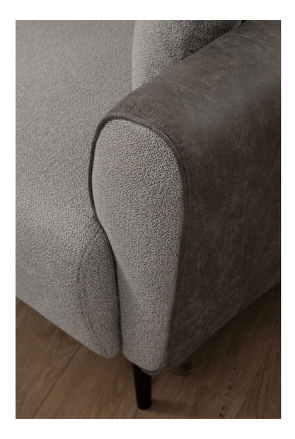 Rohová sedačka Aronaso (L) (sivá)