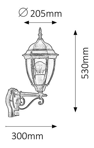 Iluminat pentru exterior Toronto 8380 (antic auriu)