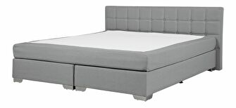 Bračni krevet Boxspring 180 cm ADIR (s madracima) (svijetlo siva)