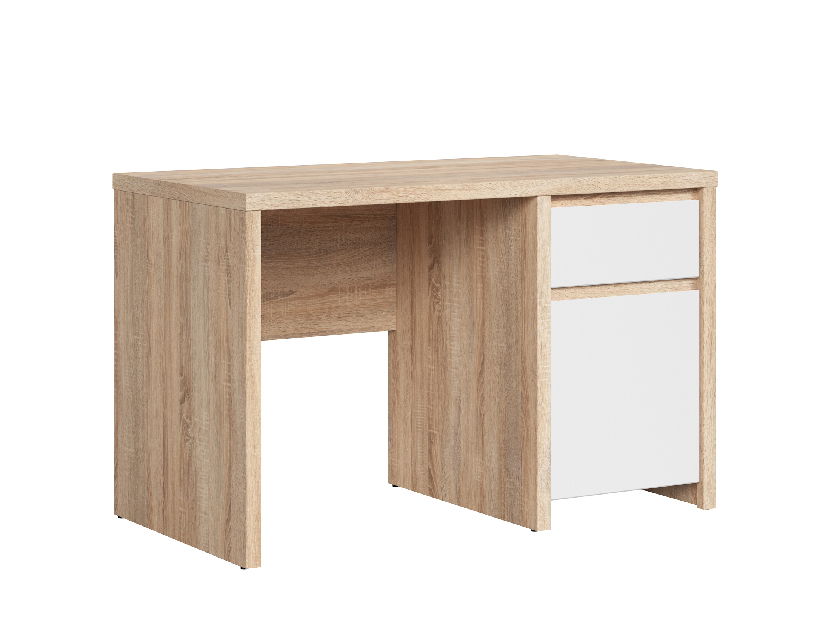PC stolík BRW Kaspian BIU1D1S/120 (dub sonoma + biela)