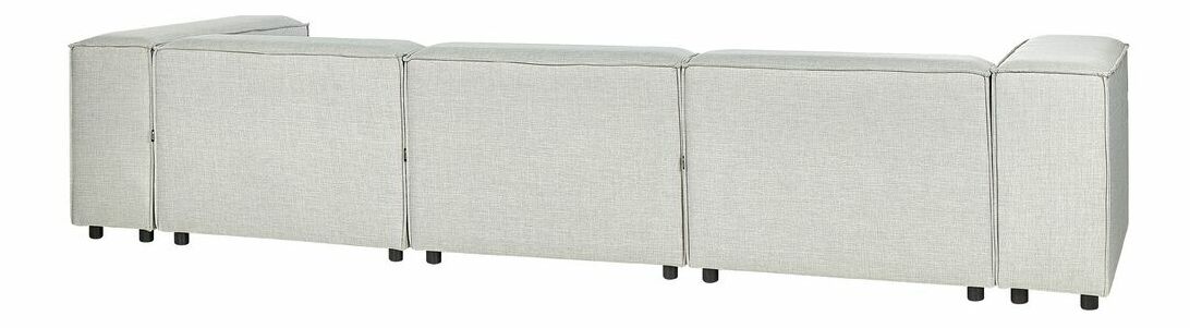 Kutna garnitura s tabureom Afrika (lan siva) (L)