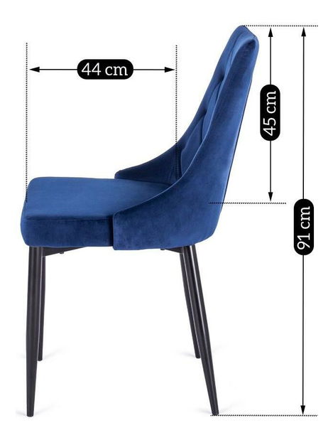 Scaun sufragerie Catedral (albastru marin) 