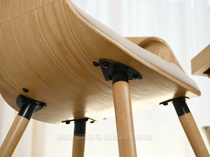 Jedálenská stolička Busque (béžová + dub)