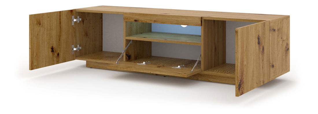 Masă TV/Dulap Aurinko 150 (Stejar artisan) (cu iluminat)