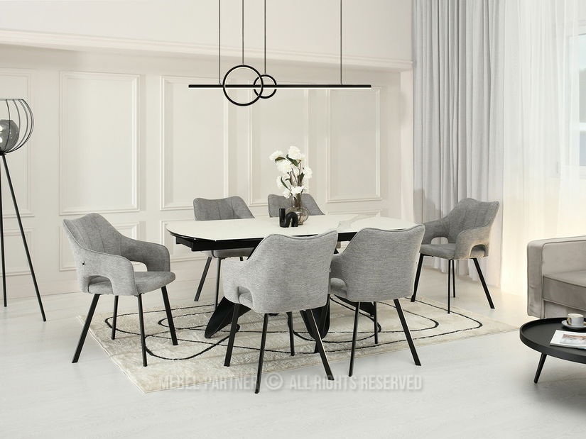 Stolica Carl (siva + zlatna)