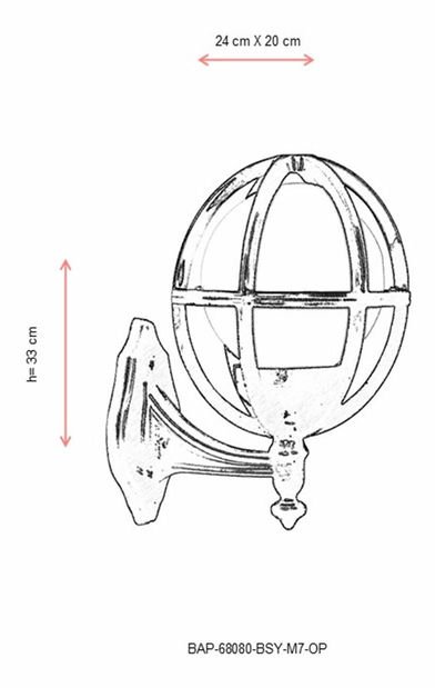 Kültéri fali lámpa Blessing (fekete + fehér)