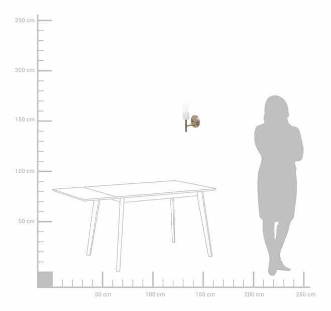 Set 2 ks. nástenných lámp ALAMA (kov) (zlatá)