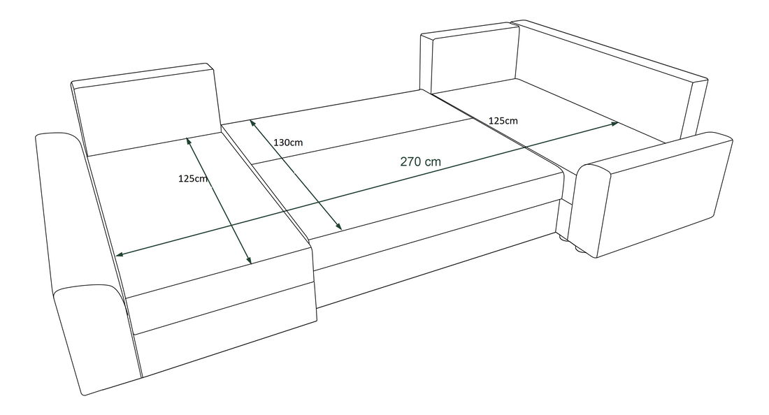 Kutna garnitura Dusk Long (crvena + crna) (L)