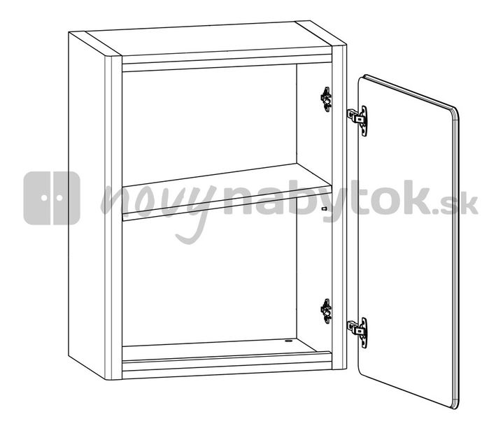 Skrinka na stenu BRW Possi SFW1D/7/5