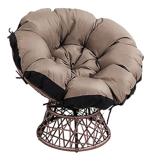 Forgó fotel párnával Frage BIG (barna + fekete + bézs)