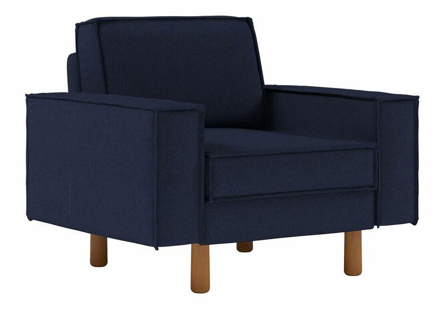 Kreslo Spary 1 (tmavomodrá + orech)