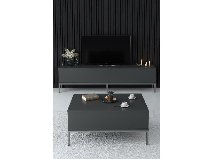 TV asztal/szekrény Vibubi 2 (antracit + ezüst) 