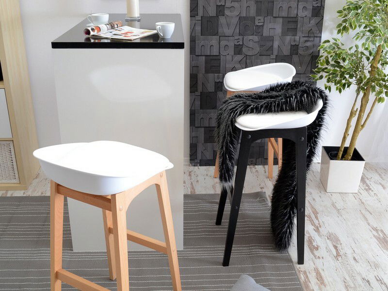 Stolička Rita (biela + buk)