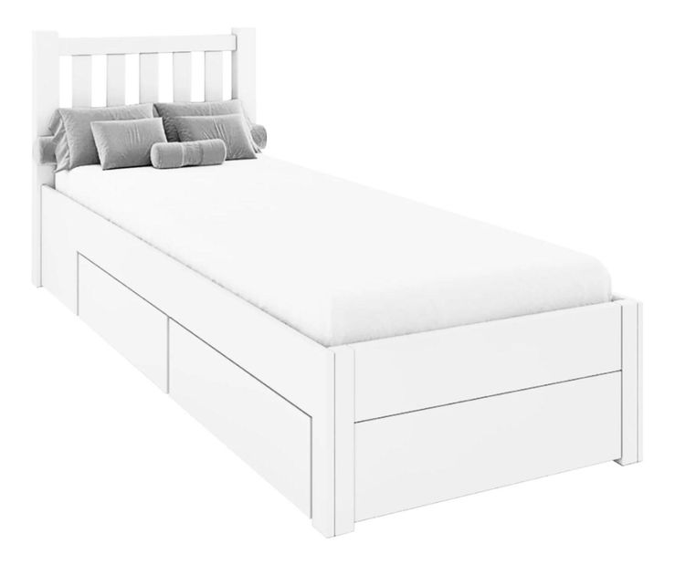 Jednolôžková posteľ 90 cm Luciusa (biela) 