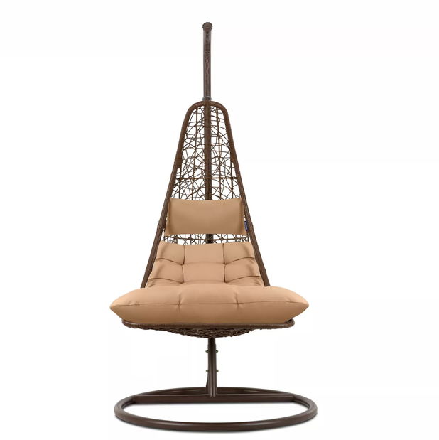 Závesné kreslo Cleopatra (hnedá + ecru) *bazár