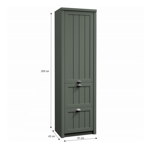 Dulap pentru haine S1D2S Provense (verde) *lichidare de stoc