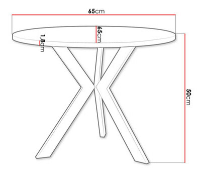 Măsuță de cafea Sotekas M6 (Alb + Negru) 