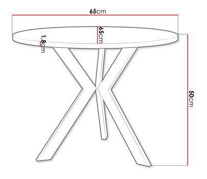 Dohányzóasztal Sotekas M6 (fehér + fekete) 