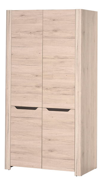 Ormar za garderobu Dessum 05 (hrast sanremo + smeđa)