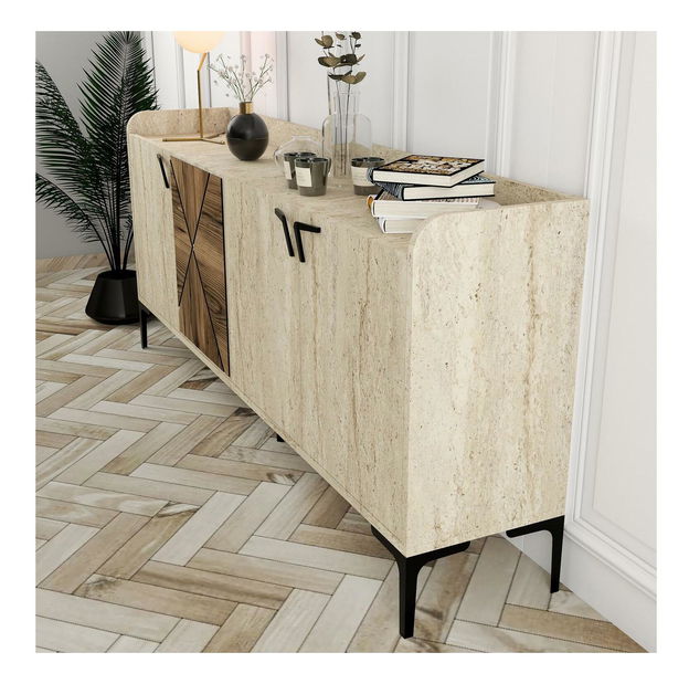 Skrinka Venedikt (orech + travertín)