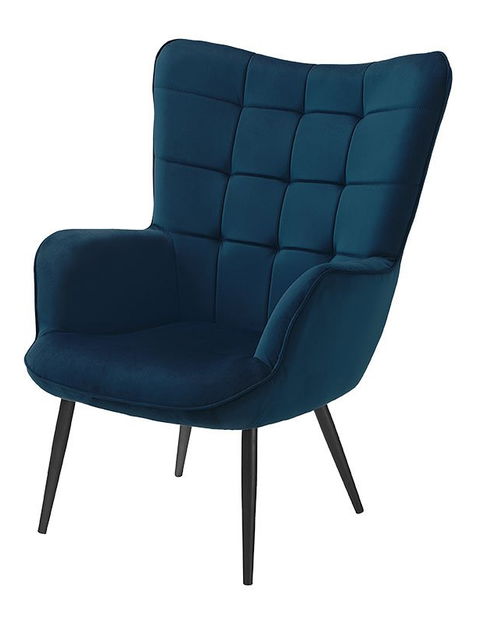 Kreslo Mirjan Rovani s taburetkou (námornícka modrá (HCd -49))