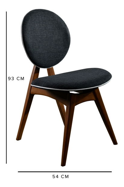 Set blagovaonskih stolica (2 kom.) Toukuta (orah + antracit)