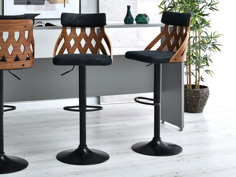 Stolica Henriette (tamni orah + crna)