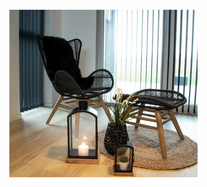 Janjeće krzno Ladoria 2 (crna)