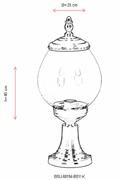 Iluminat de perete pentru exterior Blossom (Negru)