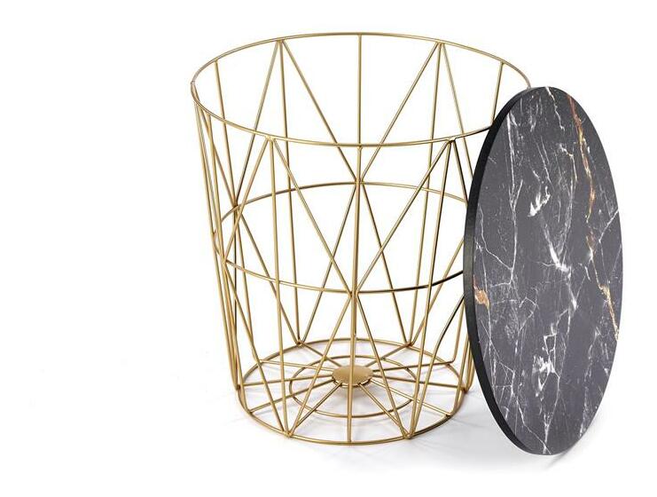 Stolić za kavu Halley (crni mramor + zlatna)
