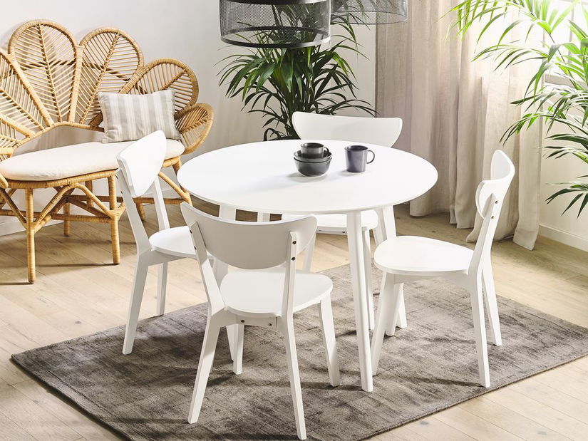 Set mobilier sufragerie RAXABO (alb) (pentru 4 persoane)