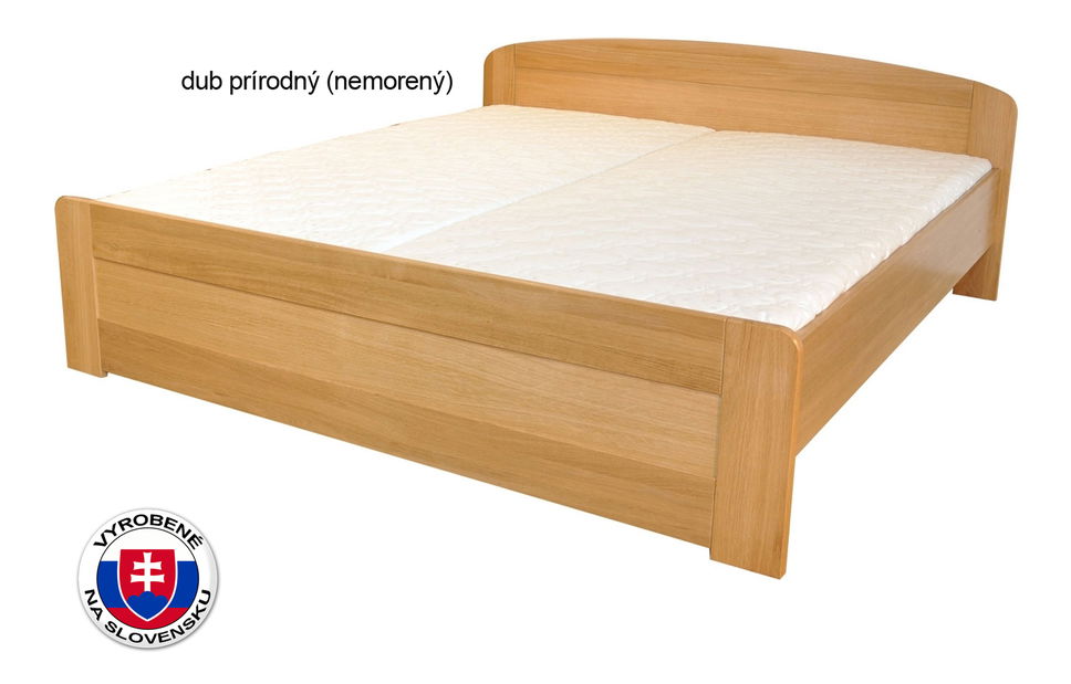 Bračni krevet 160 cm Petronila ravno uzglavlje (masiv)