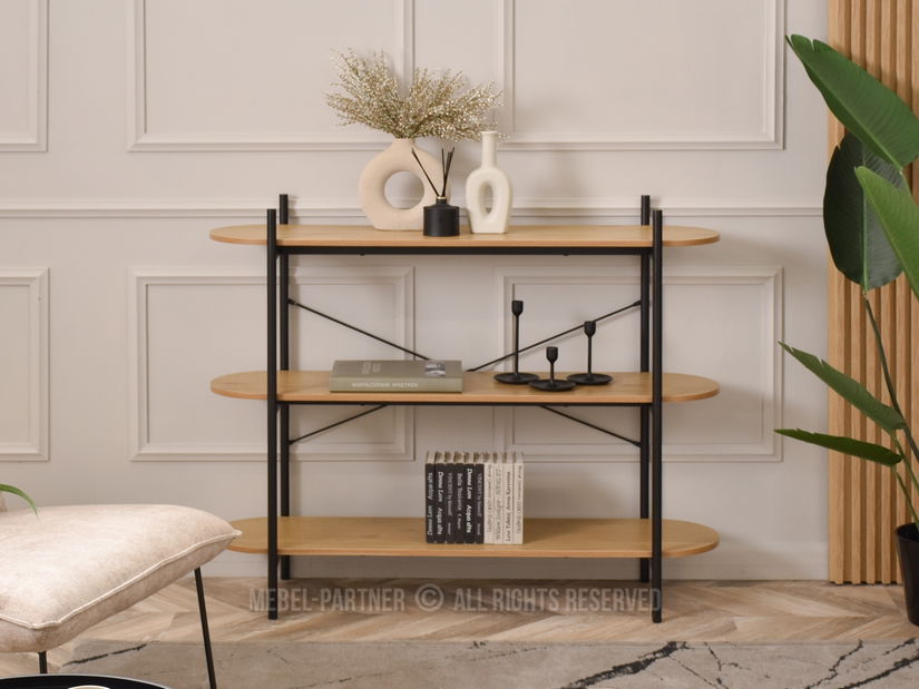 Konzolni stolić Inge (hrast + crna)