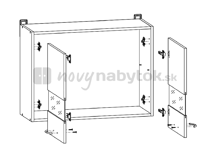 Dulap superior de bucătărie Junona line G2W/80/57 (stejar sonoma)