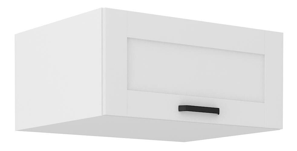 Dulap superior de bucătărie Lucid 80 NAGU-36 1F (Cadru: alb + front: mdf alb)