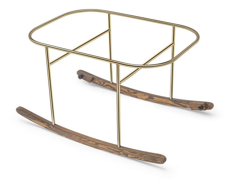 Pătuț balansoar bebeluș Kapato 2 (alb + auriu) 