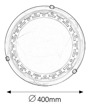 Stropné svietidlo Tom 3484 (vzorované ryžové kamenné sklo + bronzové úchytky)