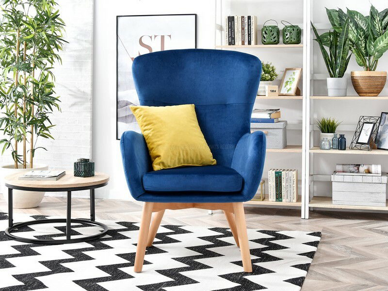 Fotoliu Leto (albastru marin + fag)