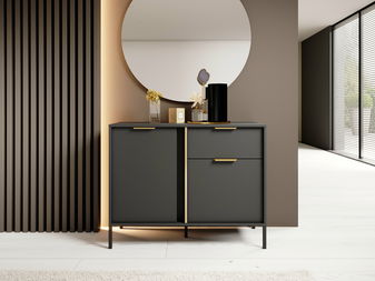 Komoda Lyran 2DS (antracit + zlatá)