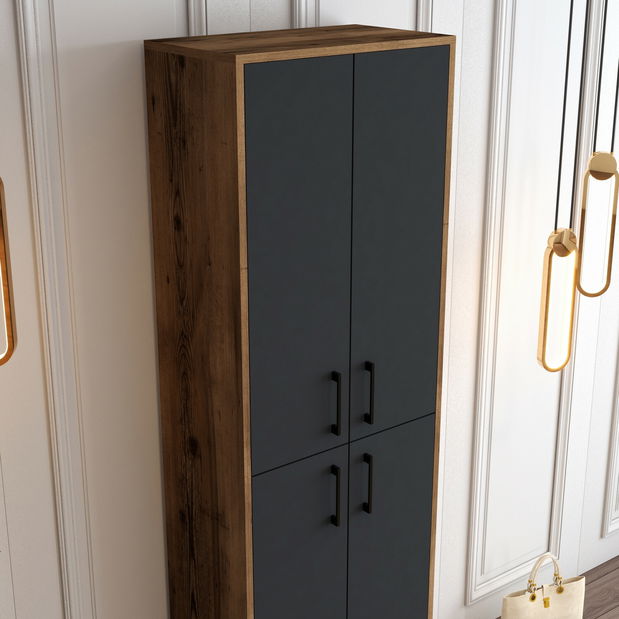 Ormarić za obuću Berina 1 (orah + antracit)