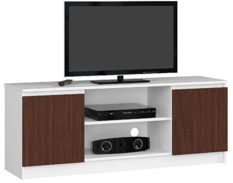 TV stolík Dariel (biela + wenge)