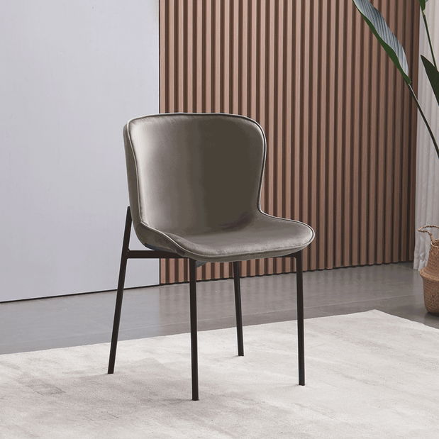 Scaun de sufragerie Perite (gri maro)