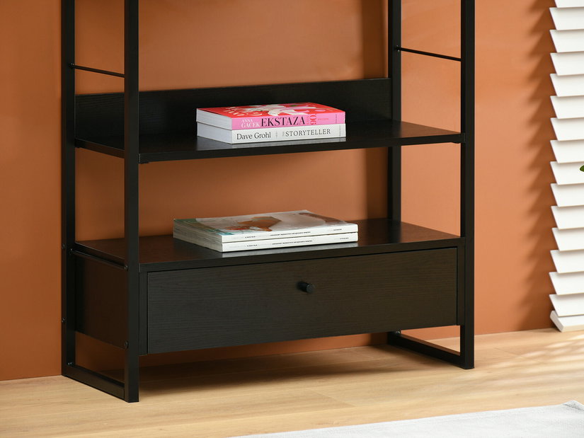 Raft Luca (lemn negru + negru)